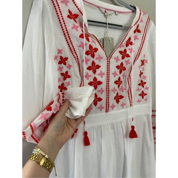 Boden Marla Gauzy Long Sleeve Boho
Embroidered Dress Size 6 - Picture 9 of 11